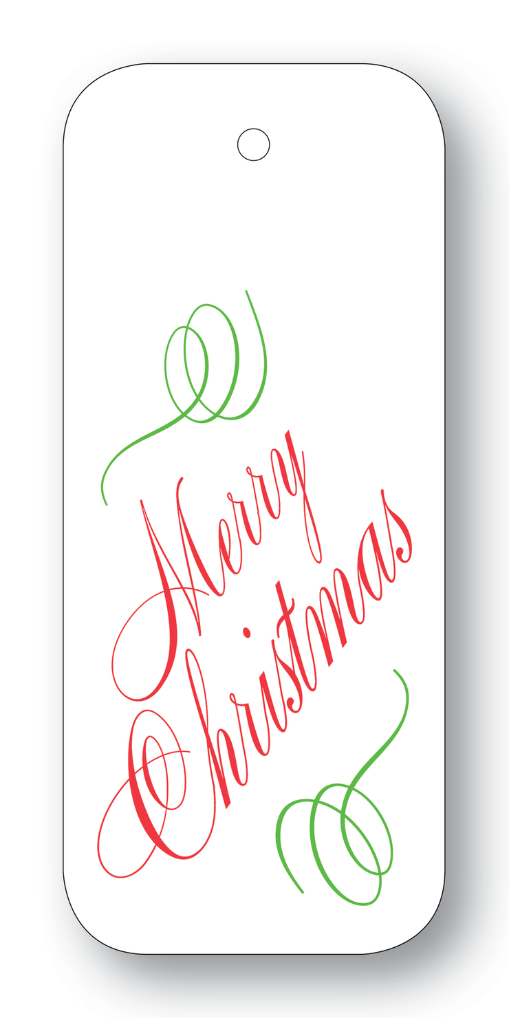 Merry Christmas Script Gift Tags
