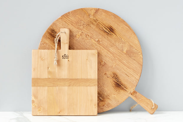 ETU Square Pine Charcuterie Board, Small