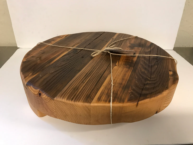 ETU Large Round Reclaimed Wood Cutting Board